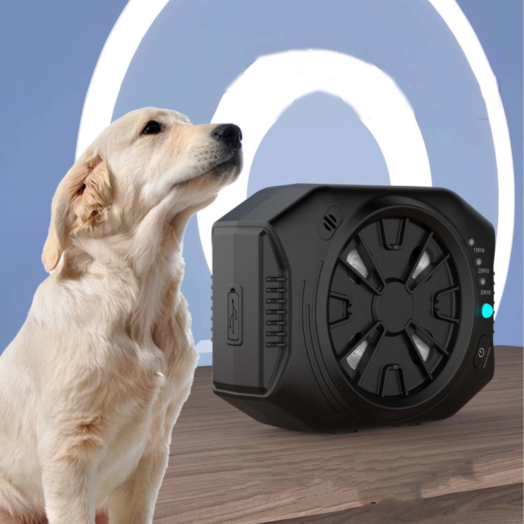 Ultrasonic Anti Dog Bark Device 3 Adjustable Levels Waterproof Bark Silencer - Black