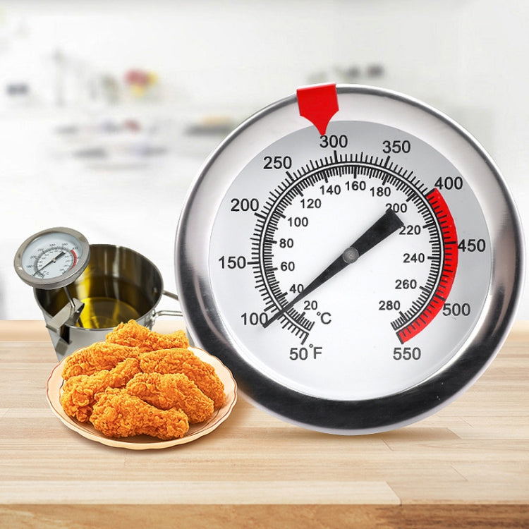 30cm Long Stem Stainless Steel Thermometer with Pot Clip for Frying, Cooking, Turkey, Food, Milk