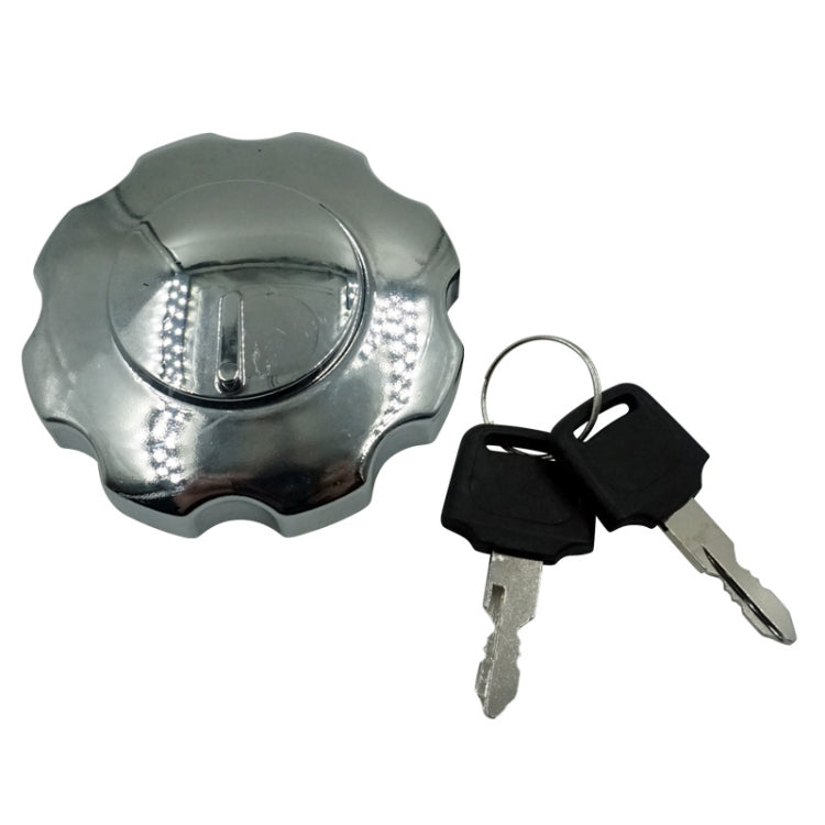 For CG125 Motorcycle and Electric Vehicle Fuel Tank Cap Lock - Silver