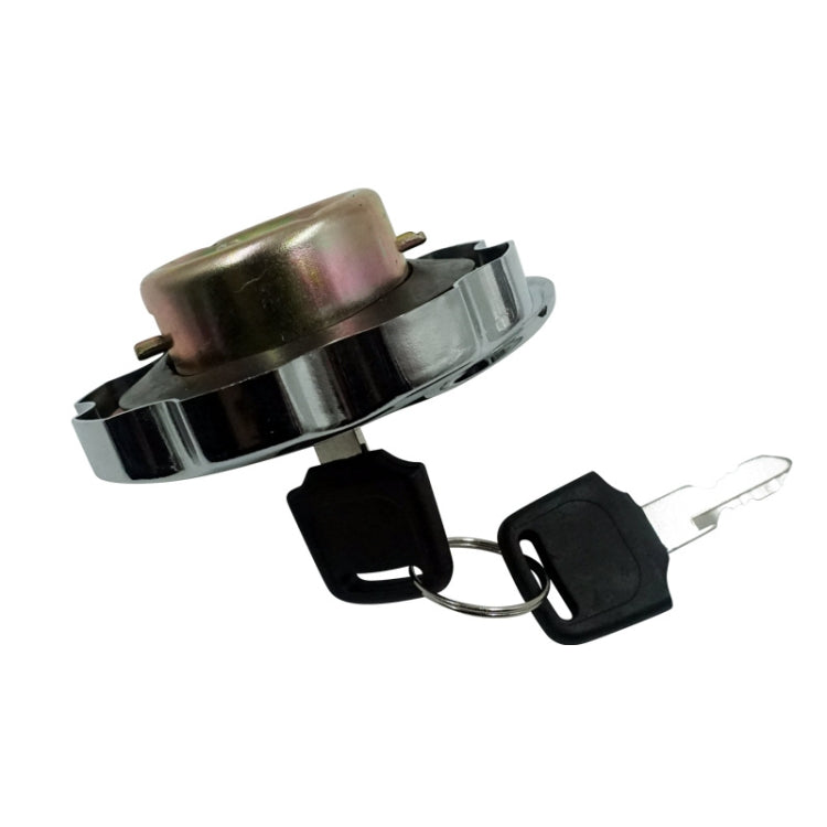 For CG125 Motorcycle and Electric Vehicle Fuel Tank Cap Lock - Silver