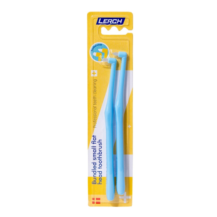 LERCH 2 In 1 Pointed + Rounded Orthodontic Teeth Cleaning Brush Pet Dental Crevice Brush - Color Random Delivery