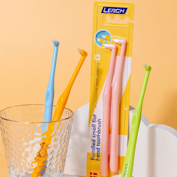 LERCH 2 In 1 Pointed + Rounded Orthodontic Teeth Cleaning Brush Pet Dental Crevice Brush - Color Random Delivery