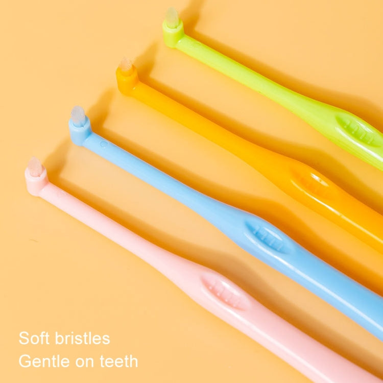 LERCH 2 In 1 Pointed + Rounded Orthodontic Teeth Cleaning Brush Pet Dental Crevice Brush - Color Random Delivery