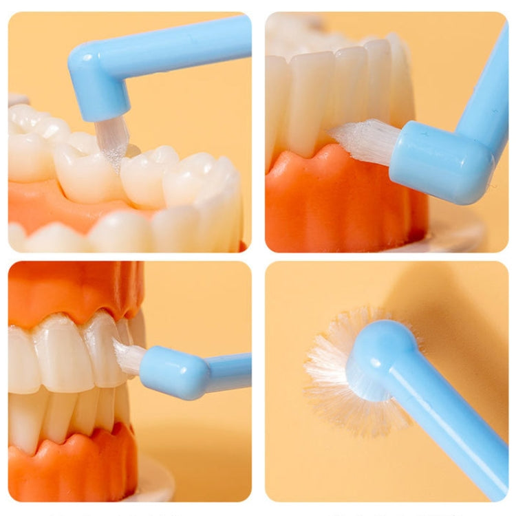 LERCH 2 In 1 Pointed + Rounded Orthodontic Teeth Cleaning Brush Pet Dental Crevice Brush - Color Random Delivery