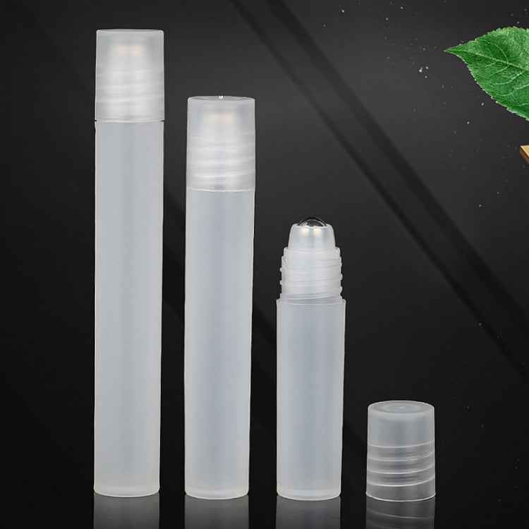 5ml 10pcs Frosted Roller Ball Empty Bottle Plastic Portable Perfume Roller Ball Bottle Essential Oil Dispenser Bottle