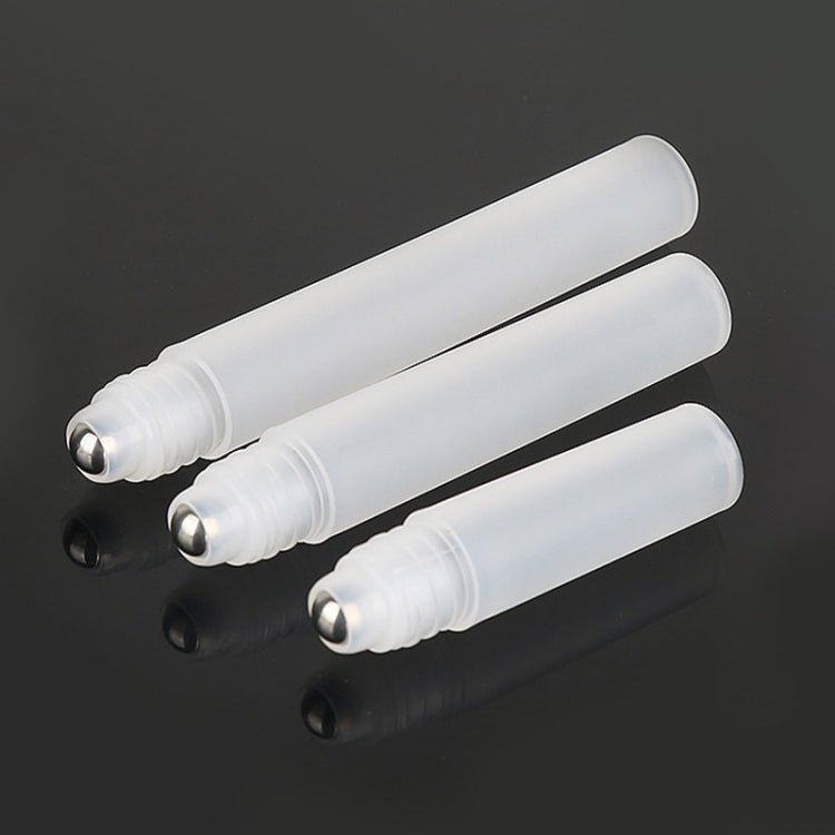 8ml 10pcs Frosted Roller Ball Empty Bottle Plastic Portable Perfume Roller Ball Bottle Essential Oil Dispenser Bottle