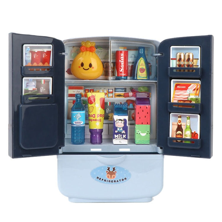 Children Play House Simulation Refrigerator Kitchen Toy Double Door Girls Smart Freezer Toy