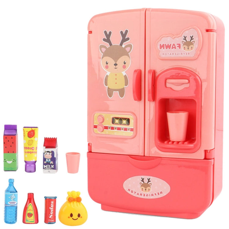Children Play House Simulation Refrigerator Kitchen Toy Double Door Girls Smart Freezer Toy
