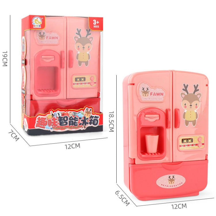 Children Play House Simulation Refrigerator Kitchen Toy Double Door Girls Smart Freezer Toy