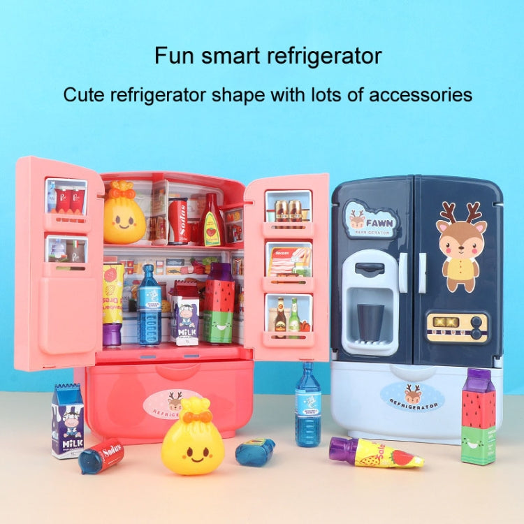 Children Play House Simulation Refrigerator Kitchen Toy Double Door Girls Smart Freezer Toy