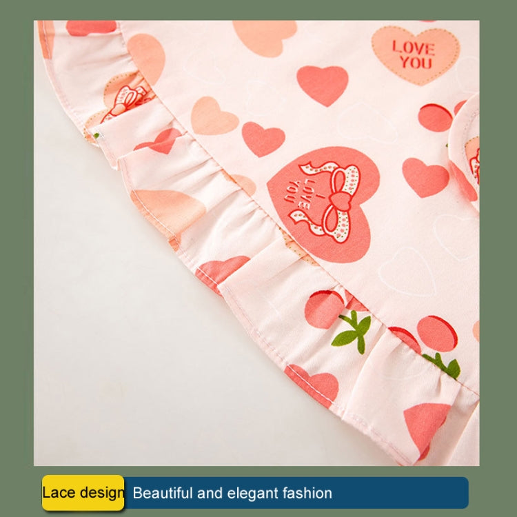 Children Summer Sleeveless Bibs Flowery Eating Reversible Clothes, Style: Cherry