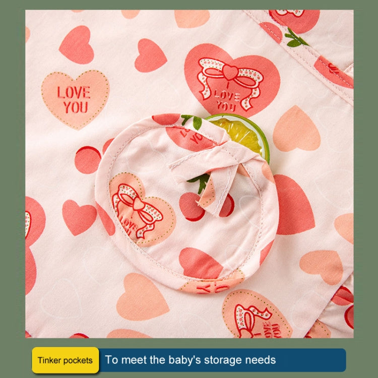 Children Summer Sleeveless Bibs Flowery Eating Reversible Clothes, Style: Green Flower