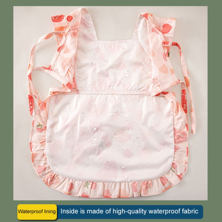 Children Summer Sleeveless Bibs Flowery Eating Reversible Clothes, Style: Cherry