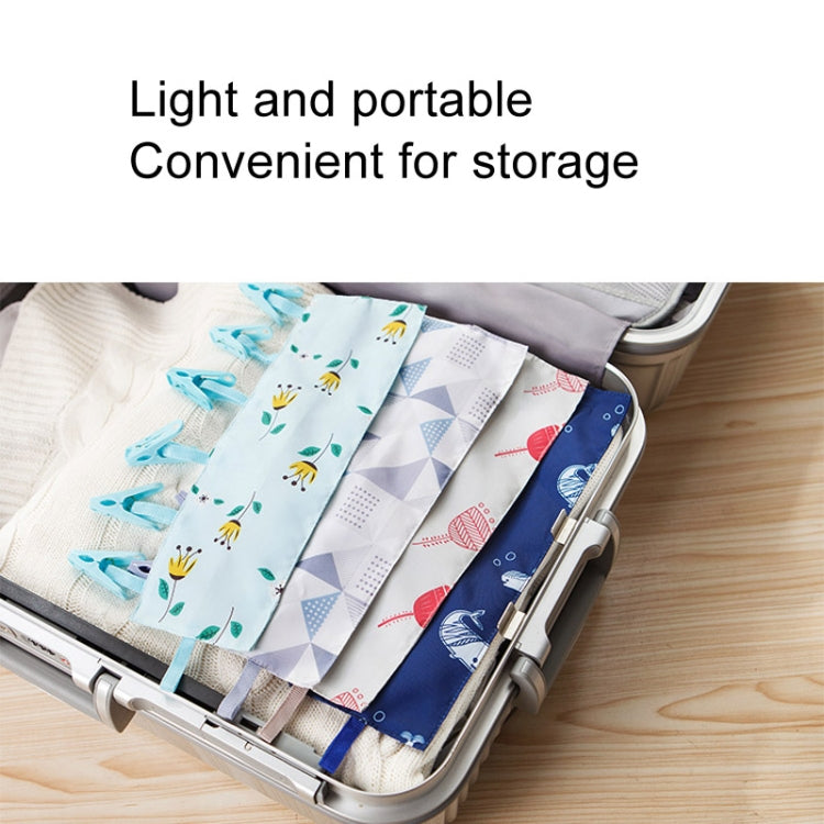 Multi Clip Portable Fabric Clothes Hanger Multifunctional Folding Fabric Clothes Clip Hangers, Color: Gray