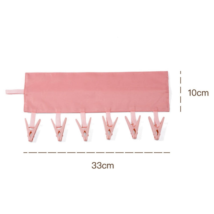 Multi Clip Portable Fabric Clothes Hanger Multifunctional Folding Fabric Clothes Clip Hangers, Color: Lattice