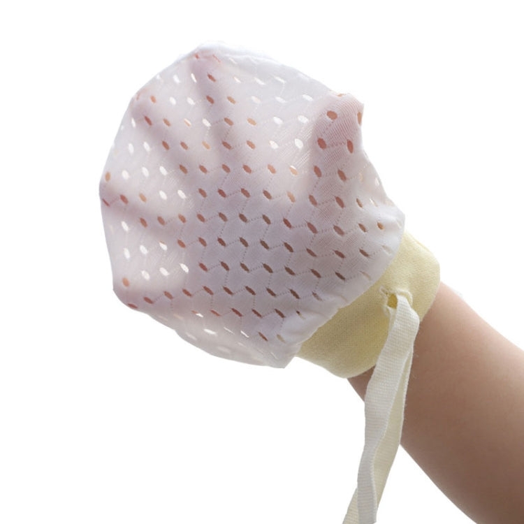 Newborn Baby Anti-Scratching Mesh Mittens Summer Breathable Elastic Lacing Adjustable Gloves, Color: For 0-12 Months  - Blue