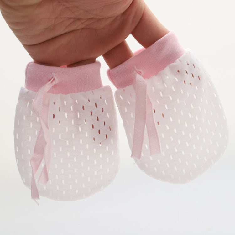 Newborn Baby Anti-Scratching Mesh Mittens Summer Breathable Elastic Lacing Adjustable Gloves, Color: For 0-10 Months  - Yellow