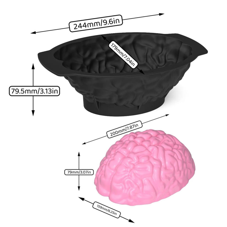 Halloween Brain Mold Baking Silicone Mold Chocolate Cake Containers