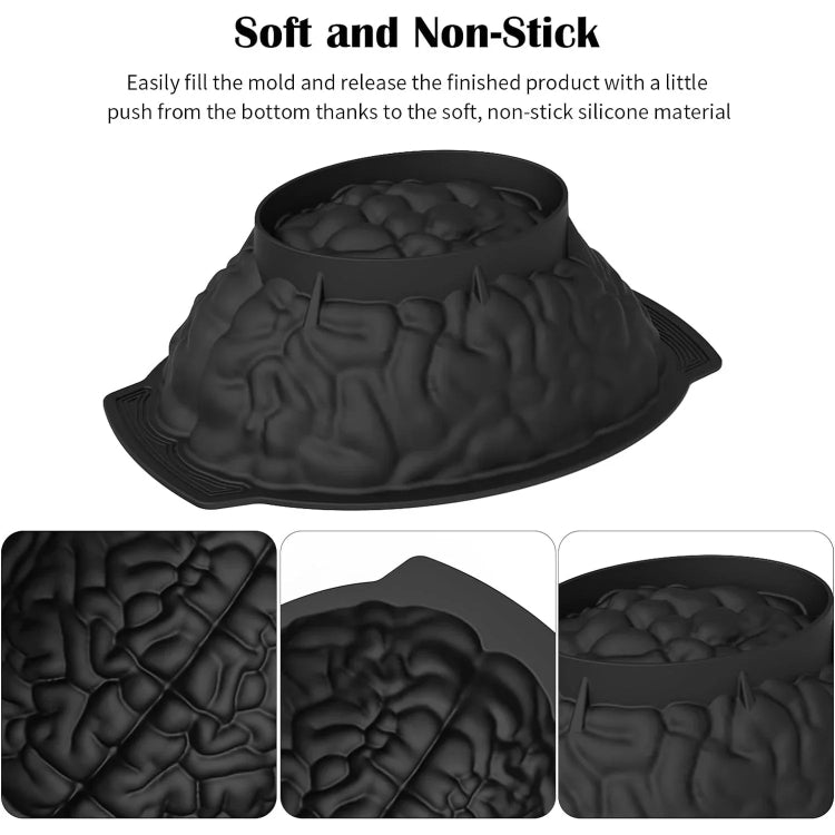 Halloween Brain Mold Baking Silicone Mold Chocolate Cake Containers