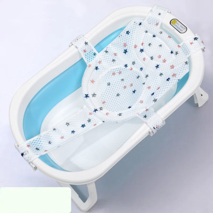 Newborn Bath Net Suspension Mat Non-Slip Baby Bath Mat Length Adjustable Bathtub Stand - 5 Buckle Star