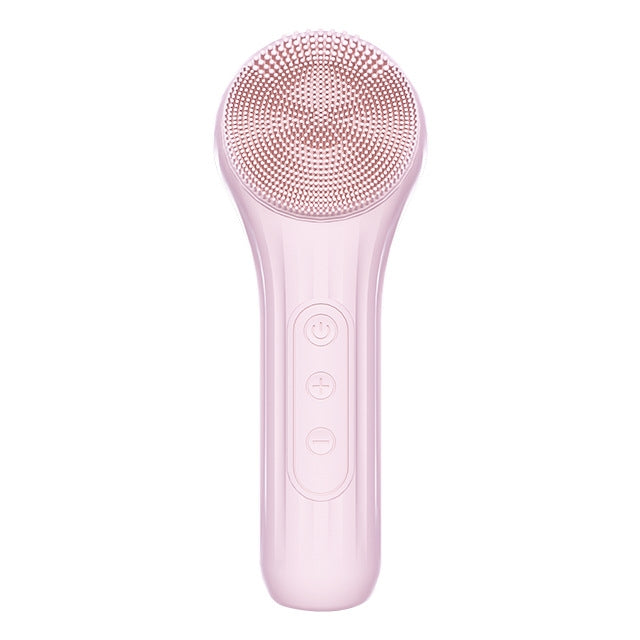 Sonic Waterproof Facial Cleansing Brush Rechargeable Hot Compress Face Scrubber Cleanser