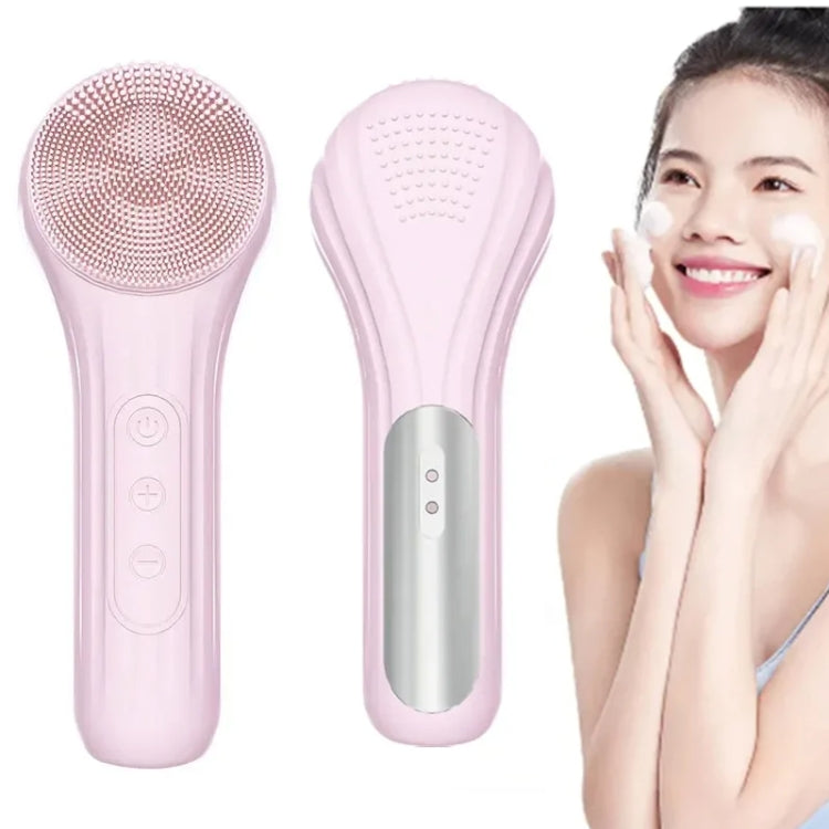 Sonic Waterproof Facial Cleansing Brush Rechargeable Hot Compress Face Scrubber Cleanser