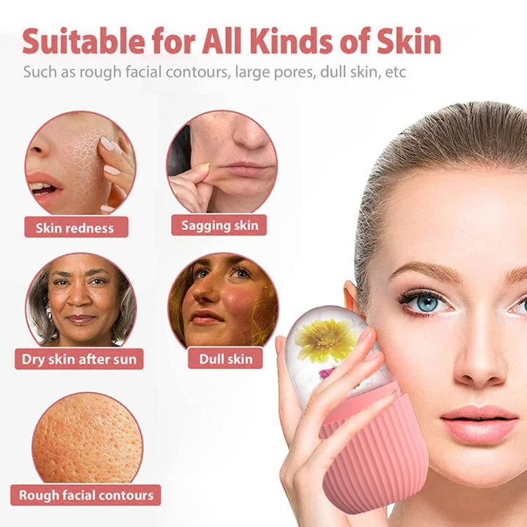 Silicone Wave Pattern Ice Compartment Mould Facial Beauty Massage Pore Shrinking Ice Cube Mold