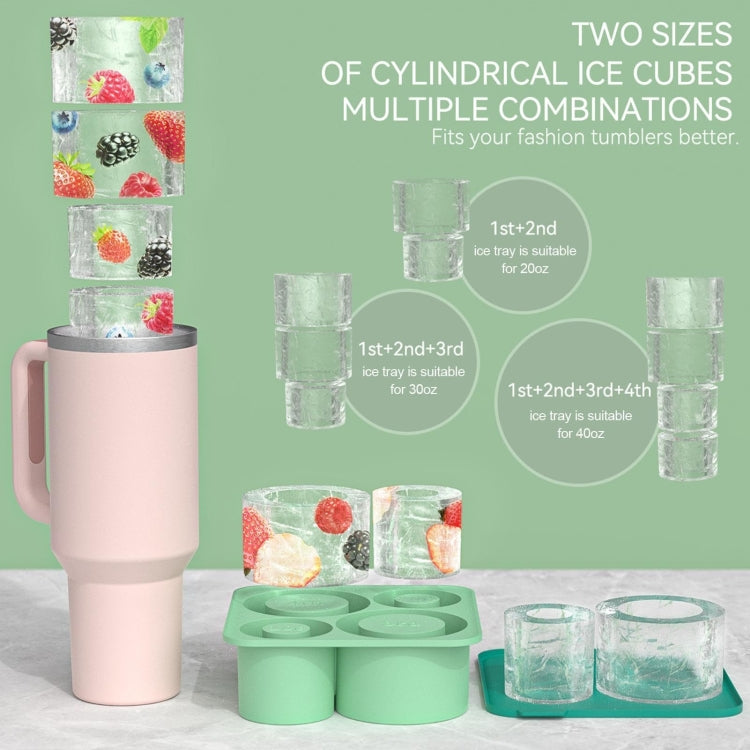 For Stanley Cup 4 In 1 Ice Lattice Mold Silicone Ice Maker Box