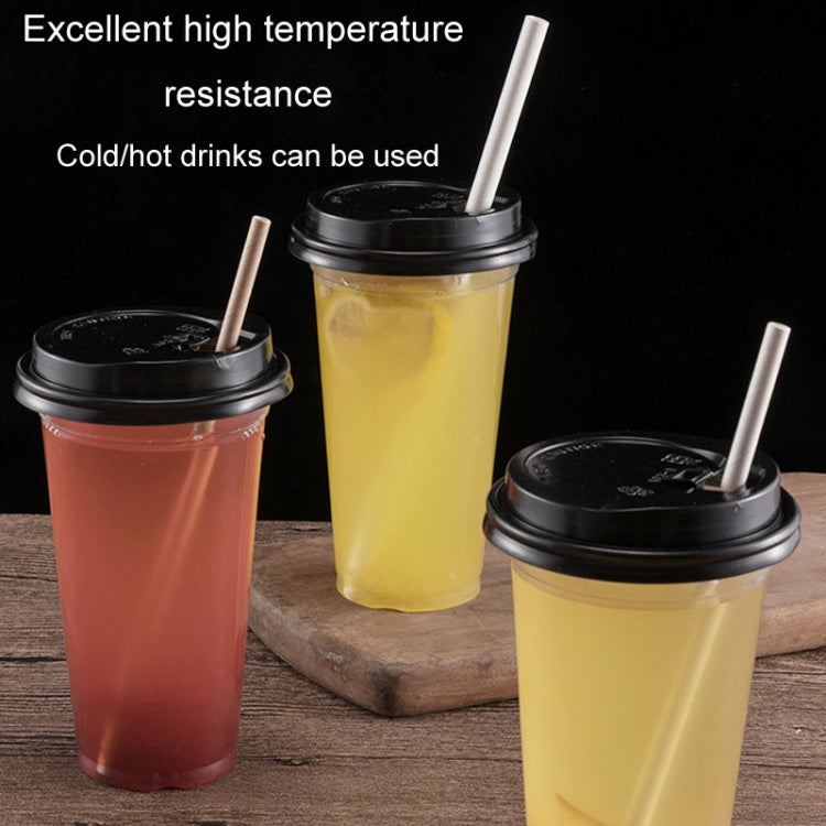 100pcs /Pack 6x197mm Disposable Paper Straws Biodegradable Party Drinking Straws Dessert Table Decoration Prop, Color: Black
