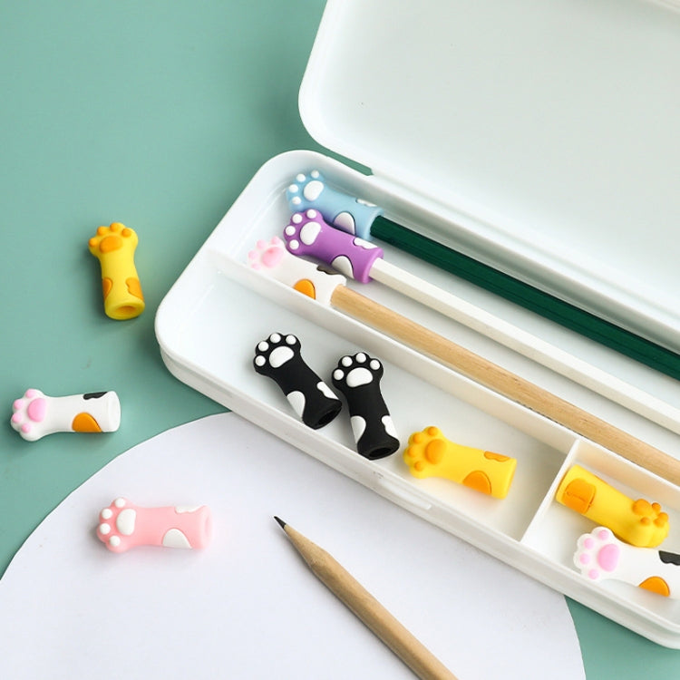 5pcs / Set Cute Cats Paw Pencil Cap Student Cartoon Pencil Soft Silicone Protective Case
