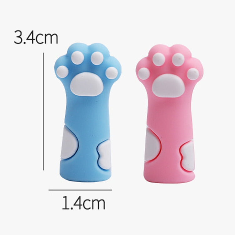 5pcs / Set Cute Cats Paw Pencil Cap Student Cartoon Pencil Soft Silicone Protective Case