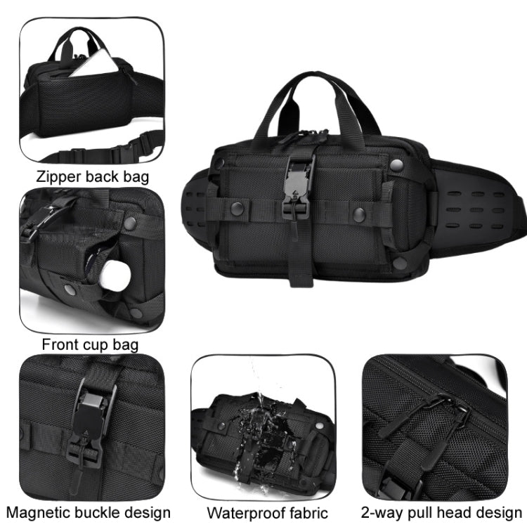 WEIXIER Y9580 Men Sports Waterproof Waist Pack Outdoor Crossbody Single Shoulder Cell Phone Bag