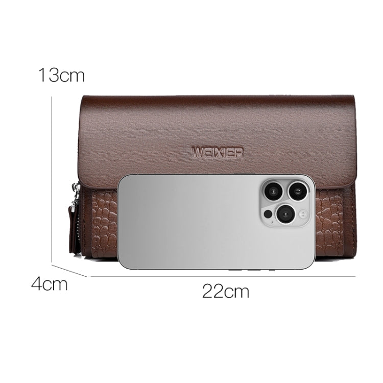 WEIXIER W129 Men Magnetic Buckle Anti-Theft Clutch Bag Large Capacity Multi-Card Wallet