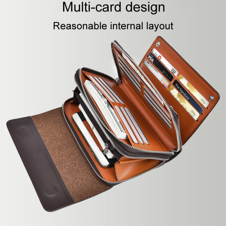 WEIXIER W129 Men Magnetic Buckle Anti-Theft Clutch Bag Large Capacity Multi-Card Wallet