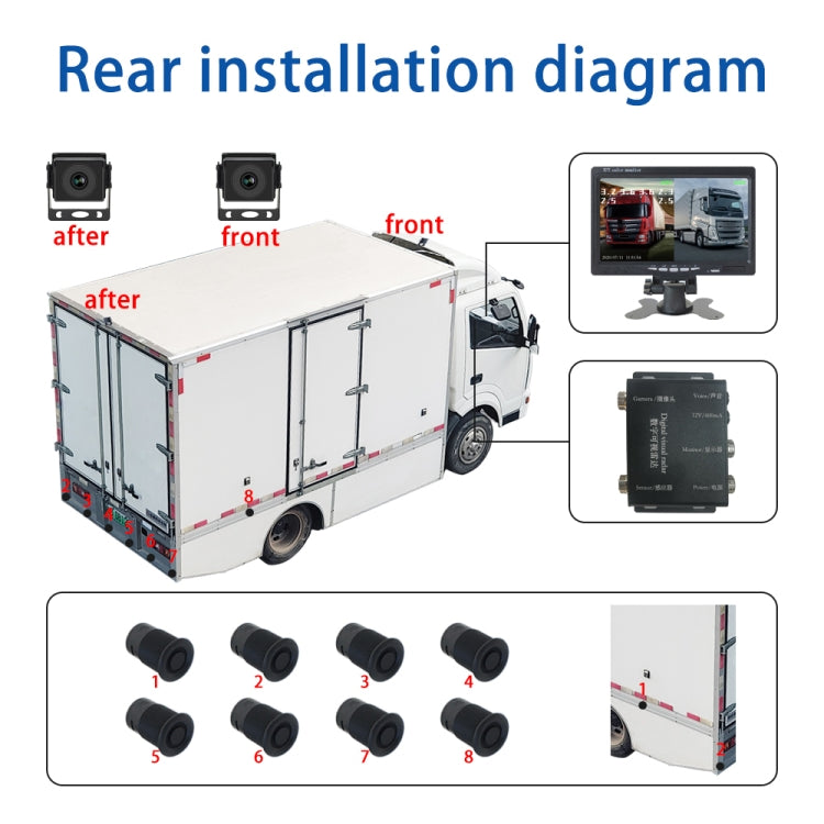 7 Inch Two-Way Display With Reverse Detection Digital Radar - PZ904
