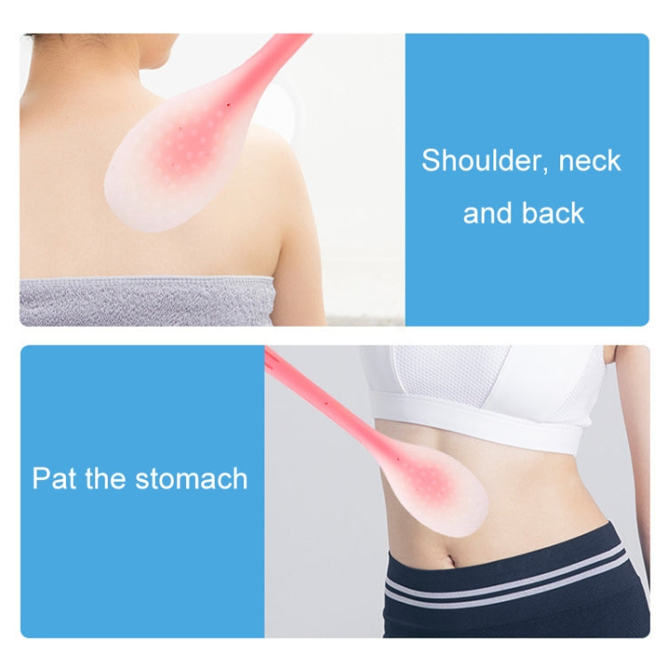 Meridian Points Gua Sha Patting Board Silicone Palm Massage Whacker, Style: Pink 32cm
