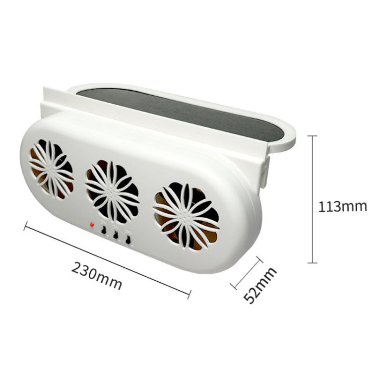 USB Plug-In Car Window Exhaust Fan Car Air Circulation Cooling Ventilation Fan, Color: Solar Black