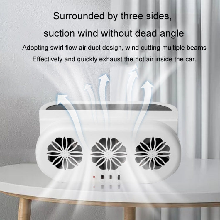 USB Plug-In Car Window Exhaust Fan Car Air Circulation Cooling Ventilation Fan, Color: Black