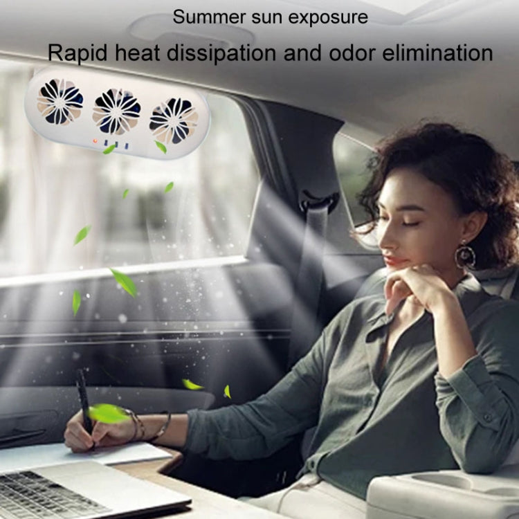 USB Plug-In Car Window Exhaust Fan Car Air Circulation Cooling Ventilation Fan, Color: Black