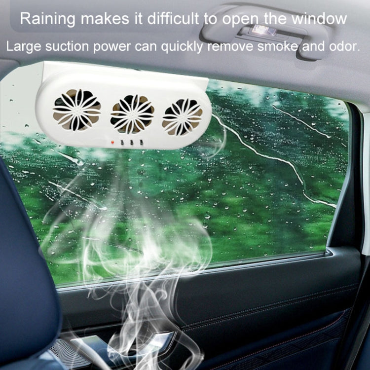USB Plug-In Car Window Exhaust Fan Car Air Circulation Cooling Ventilation Fan, Color: Solar Black