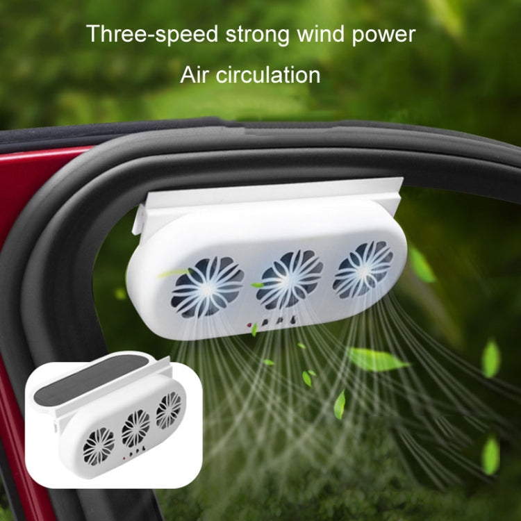 USB Plug-In Car Window Exhaust Fan Car Air Circulation Cooling Ventilation Fan, Color: Black