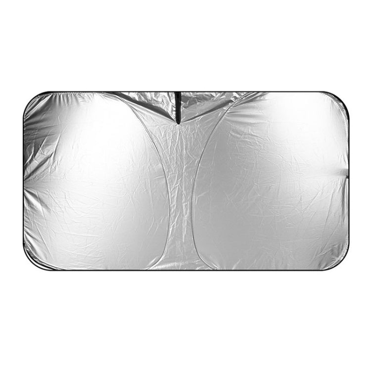 Car Sunshade Summer Front Windshield Sunscreen Heat Insulation Folding Car Sunshade Curtain - 145x70cm Titanium Silver