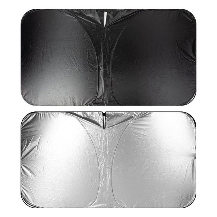 Car Sunshade Summer Front Windshield Sunscreen Heat Insulation Folding Car Sunshade Curtain - 145x70cm Titanium Silver