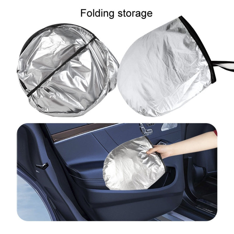 Car Sunshade Summer Front Windshield Sunscreen Heat Insulation Folding Car Sunshade Curtain - 145x70cm Titanium Silver