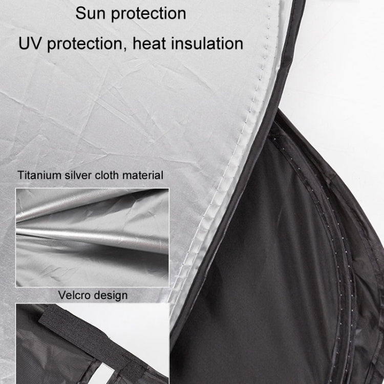 Car Sunshade Summer Front Windshield Sunscreen Heat Insulation Folding Car Sunshade Curtain - 145x70cm Titanium Silver