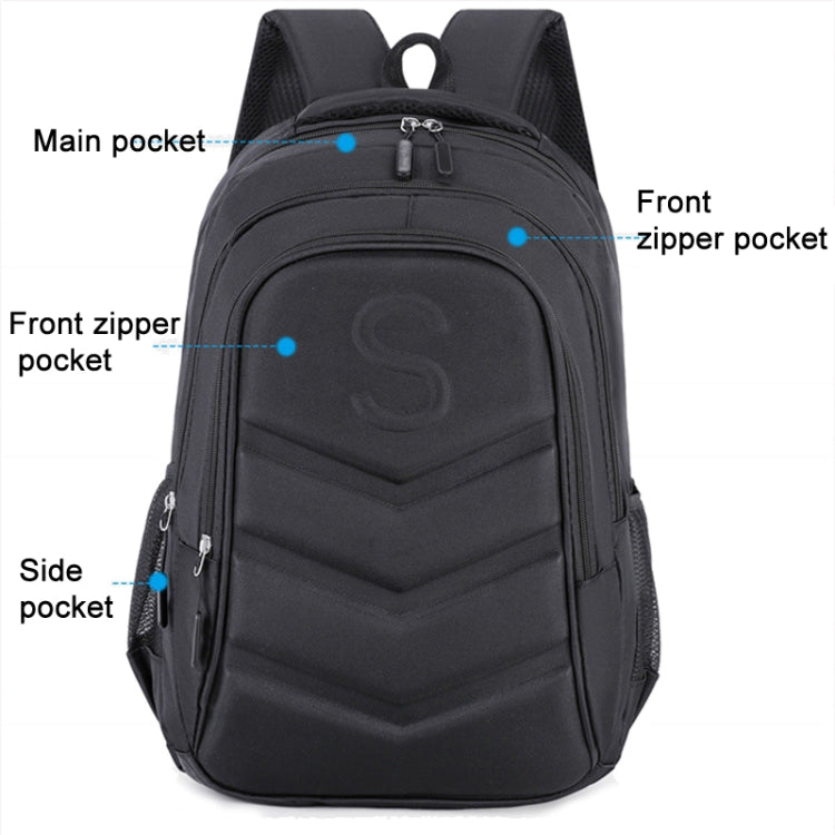 Hard Shell Business Backpack Student Schoolbag 15.6 Inch Laptop Bag - S