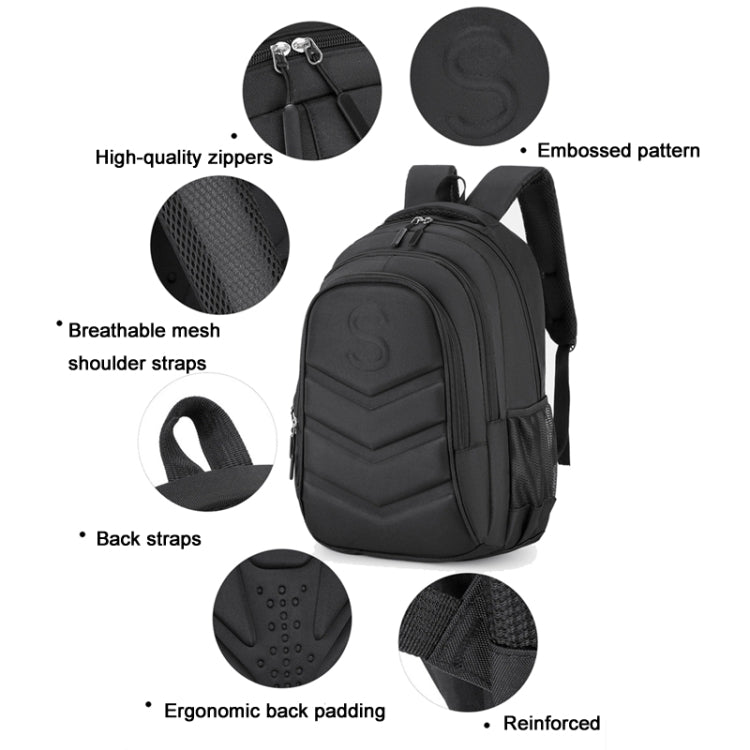 Hard Shell Business Backpack Student Schoolbag 15.6 Inch Laptop Bag - M