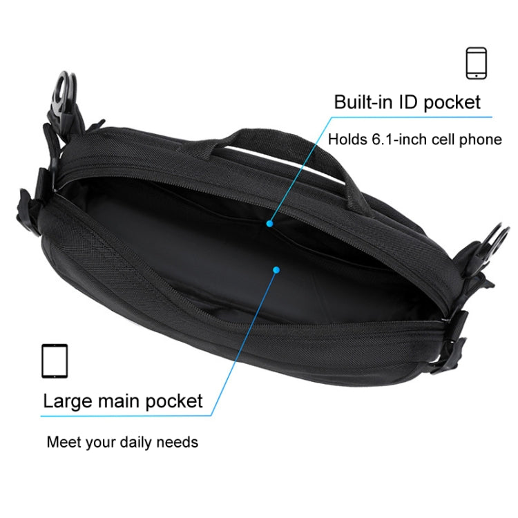 WEIXIER D512 Men Large Capacity Crossbody Chest Bag Waterproof Casual Sports Pack - Black