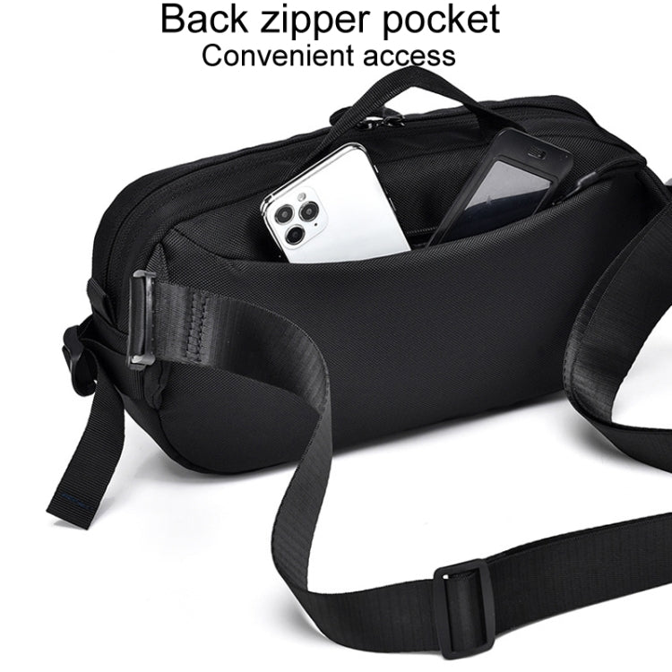 WEIXIER D512 Men Large Capacity Crossbody Chest Bag Waterproof Casual Sports Pack - Black