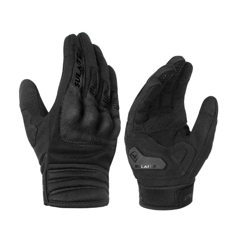 SULAITE Motorcycle Riding Breathable Conductive Touch Screen Full Finger Gloves, Size: XL